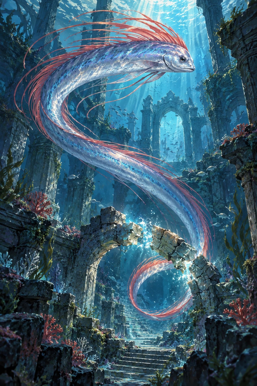 Deepstream Oarfish, oarfish in Ocean Ruins; founder-approved source artwork